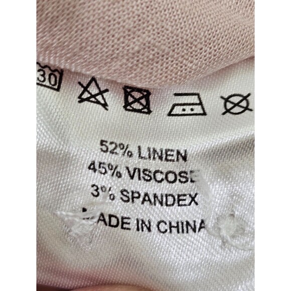 CCN Men's XXXL Tailored Athlete Linen Blend Shirt in Pink Long Sleeve Button Up - Picture 6 of 6